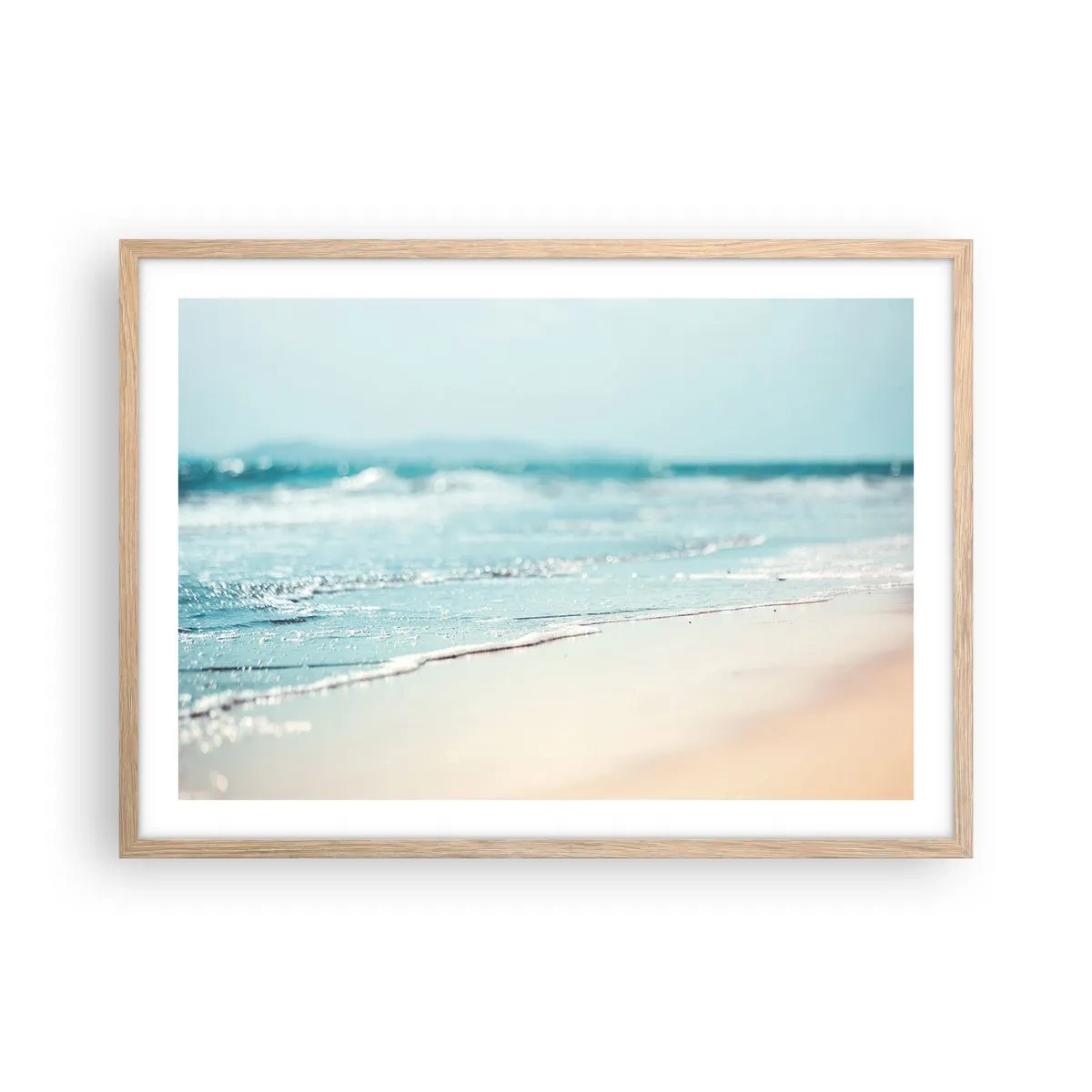 Póster en marco roble claro - Calor y brisa - 70x50 cm