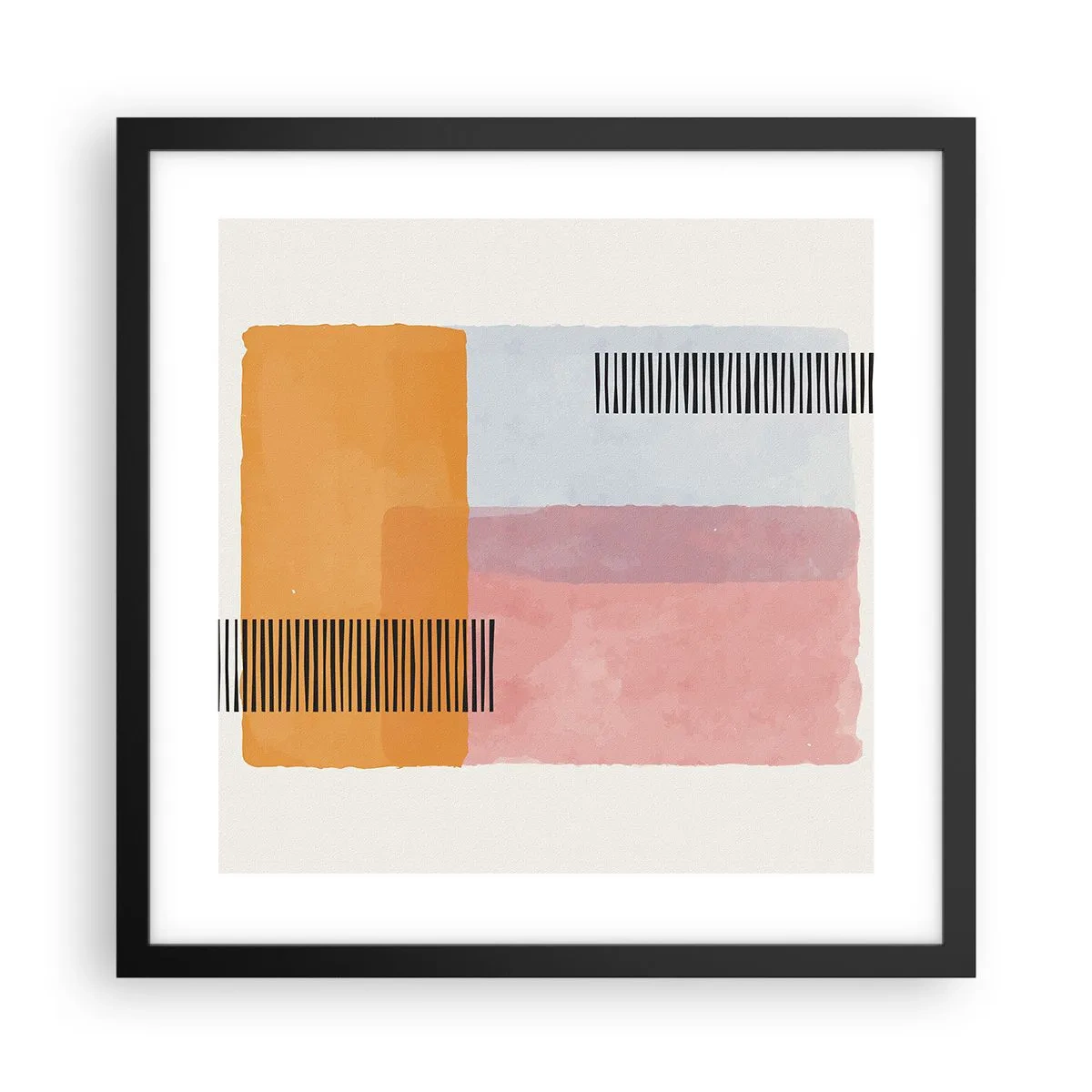 Póster en marco negro - La rectitud - 40x40 cm