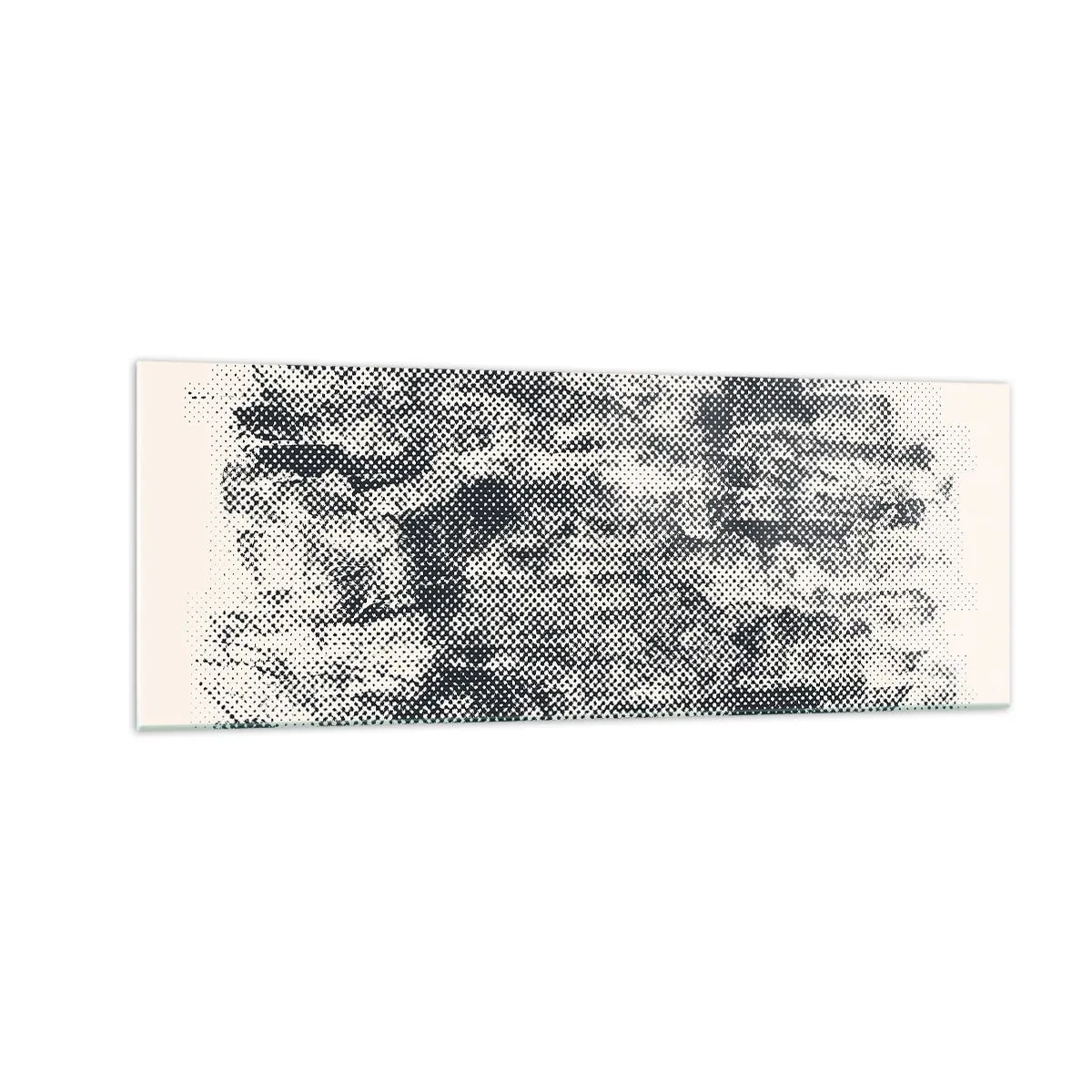 Cuadro sobre vidrio - Impresiones sobre Vidrio - Composición abstracta brumosa en tonos grises - 140x50cm - Composición brumosa - Decoración de pared moderna para salón y dormitorio ARTTOR