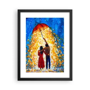 Póster en marco negro - La magia de una tarde lluviosa - 30x40 cm