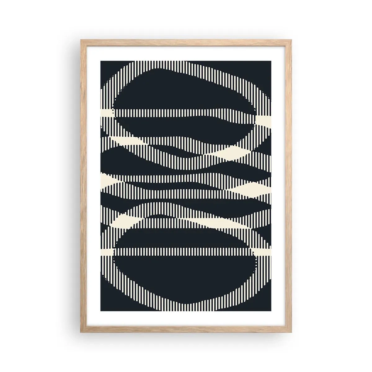 Póster en marco roble claro - Un intento de romper la oscuridad - 50x70 cm