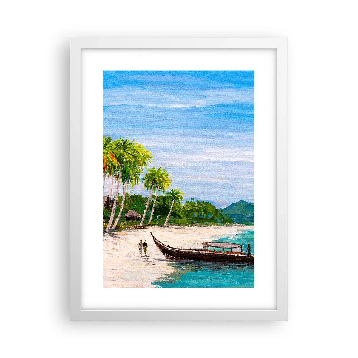 Póster en marco blanco - Un sueño exótico - 30x40 cm