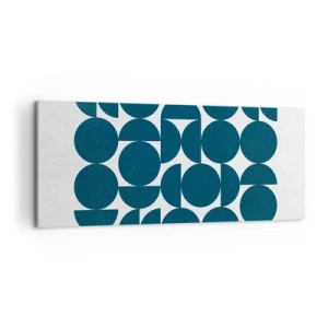 Cuadro sobre lienzo - Impresión de Imagen - Círculos y semicírculos - 100x40 cm