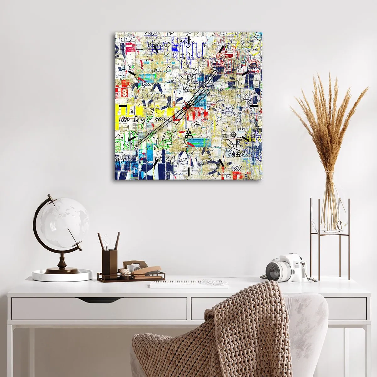 Reloj de pared - Reloj de vidrio - Simplemente agradable a la vista - 40x40 cm