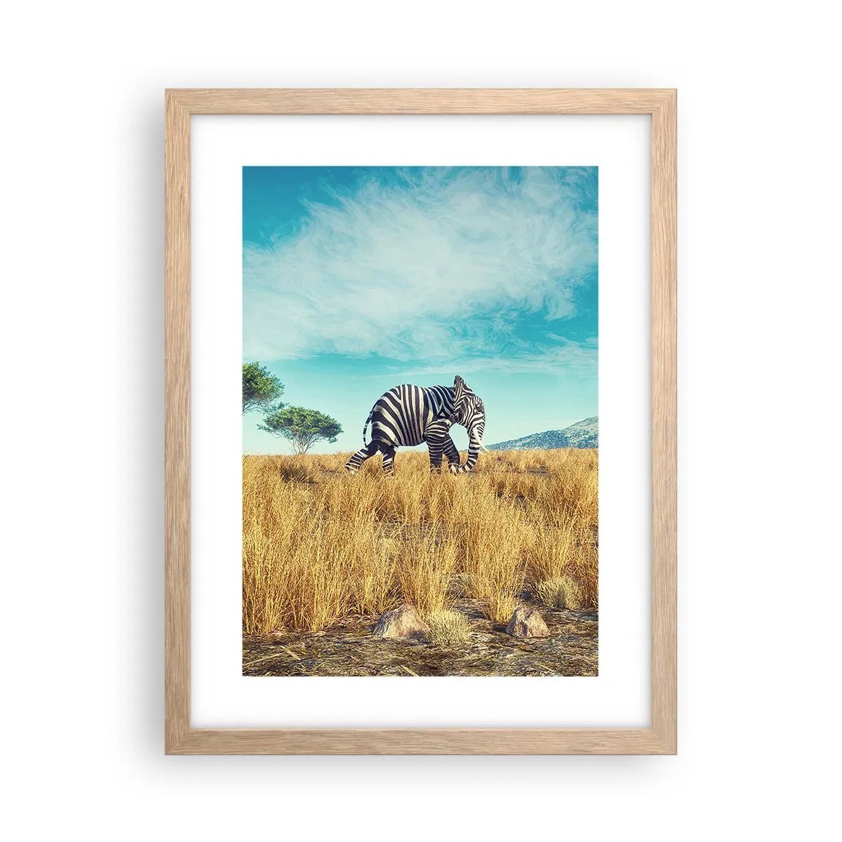 Póster en marco roble claro - El gris ya no está de moda - 30x40 cm