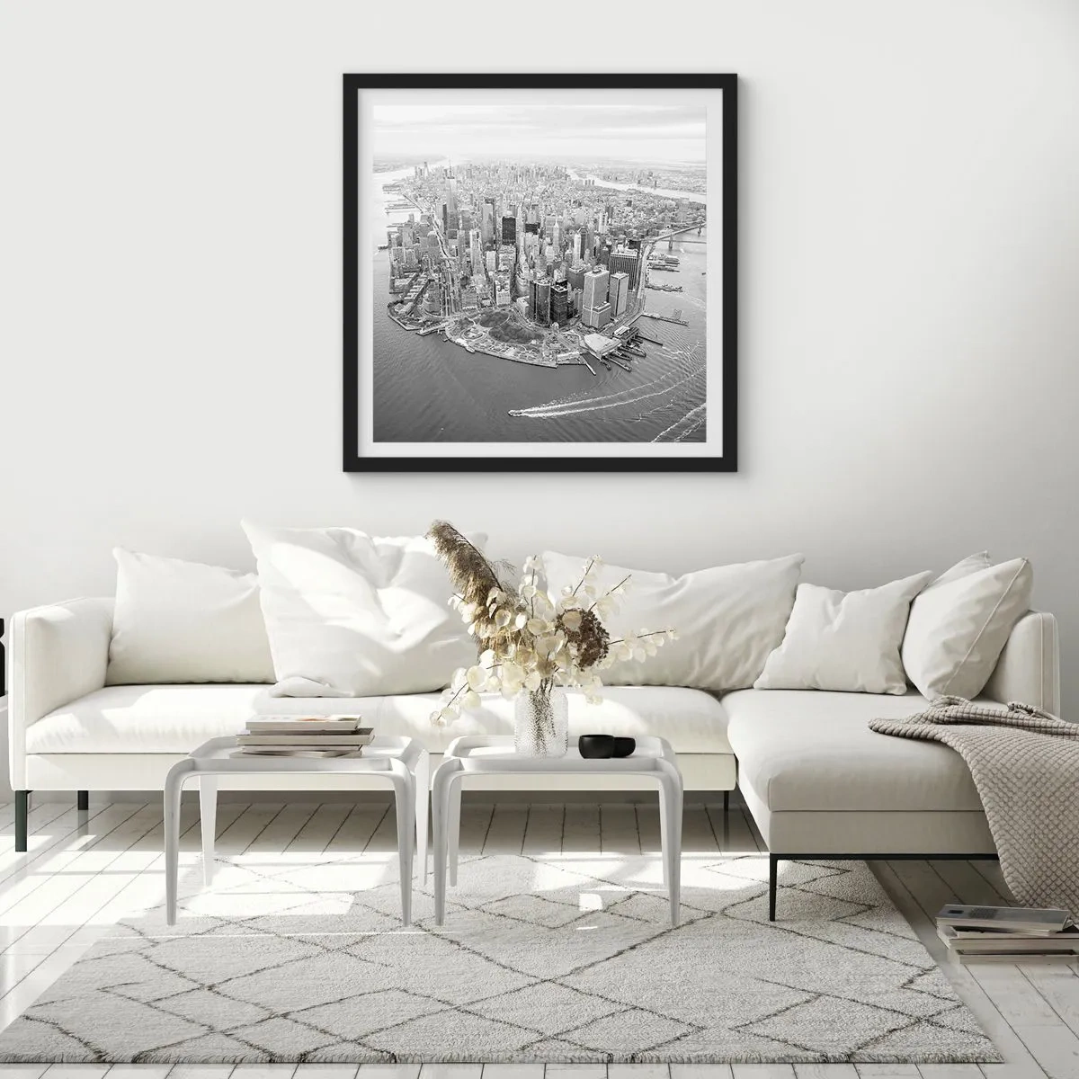 Póster en marco negro - ¿Cómo no amar este lugar? - 30x30 cm
