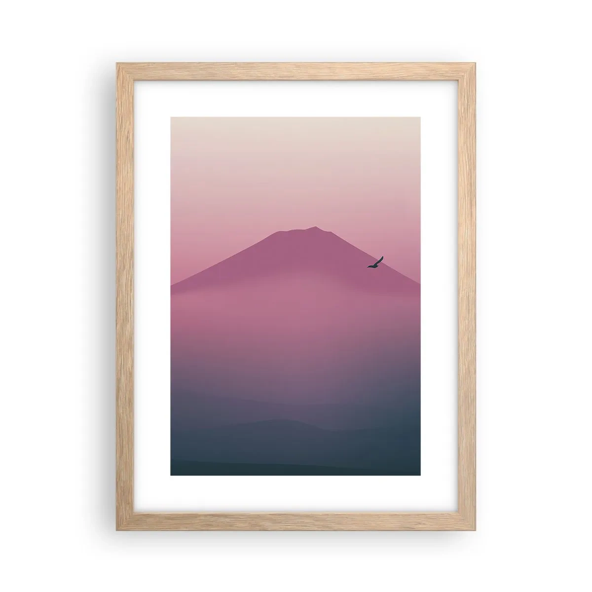 Póster en marco roble claro - Sobre las nubes - 30x40 cm
