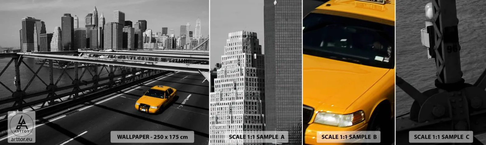 Muestra De Fotomural Standard Eco - El color de la gran ciudad - Ciudad, Nueva York, Arquitectura - 100x30 cm