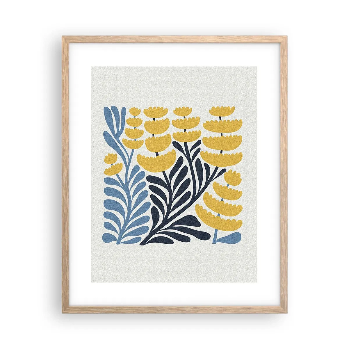 Póster en marco roble claro - Manto soleado - 40x50 cm