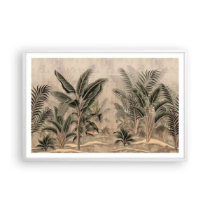 Póster en marco blanco - Grabados de estilo colonial - 91x61 cm