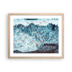 Póster en marco roble claro - Un desfile marítimo - 50x40 cm