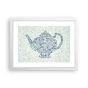 Póster en marco blanco - El encanto del té - 40x30 cm