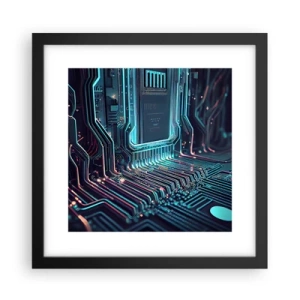 Póster en marco negro - Mi forma de pensar - 30x30 cm