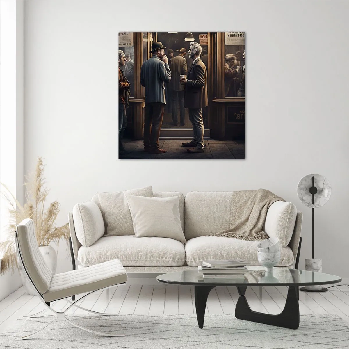 Cuadro sobre vidrio - Impresiones sobre Vidrio - Un buen momento del día - 60x60 cm