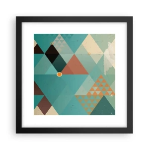 Póster en marco negro - Uno para todos y todos para uno - 30x30 cm