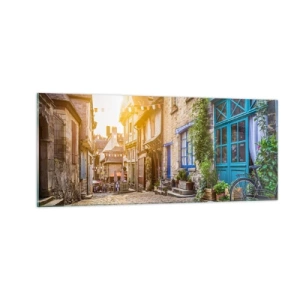 Cuadro sobre vidrio - Impresiones sobre Vidrio - El fantasma blanco de la ciudad - 100x40 cm