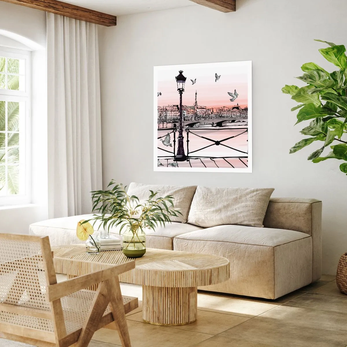 Póster - Sobre los tejados de París - 30x30 cm