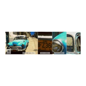 Muestra de fotomural Premium Canvas - ¡Viva Cuba! - Automotor, Auto, Cuba - 100x30 cm