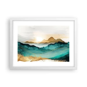 Póster en marco blanco - Al borde de la abstracción - paisaje - 40x30 cm