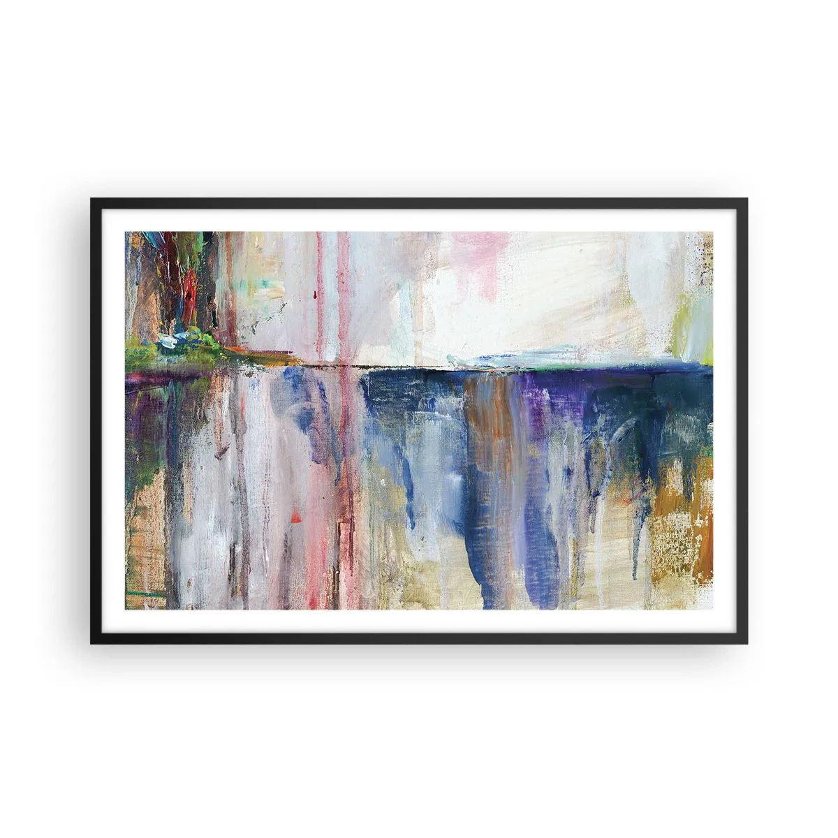 Póster en marco negro - Impresiones y asociaciones de colores - 91x61 cm