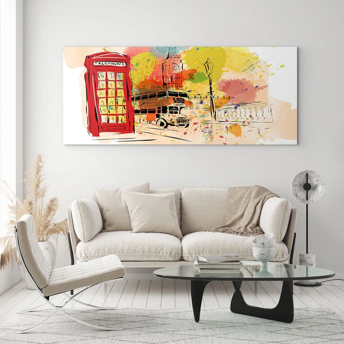 Cuadro sobre vidrio - Impresiones sobre Vidrio - Una ciudad de la diversidad - 100x40 cm
