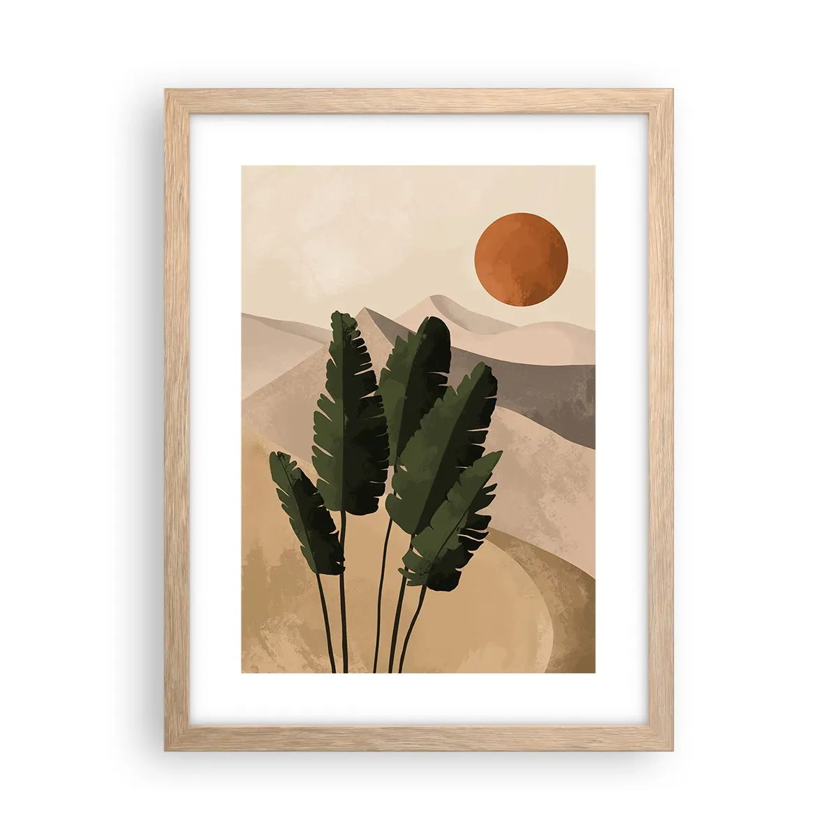 Póster en marco roble claro - El triunfo de la vida - 30x40 cm