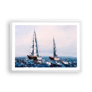 Póster en marco blanco - Hermandad del viento - 70x50 cm