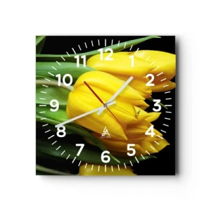 Reloj de pared - Reloj de vidrio - Resucitado de puro sol - 40x40 cm