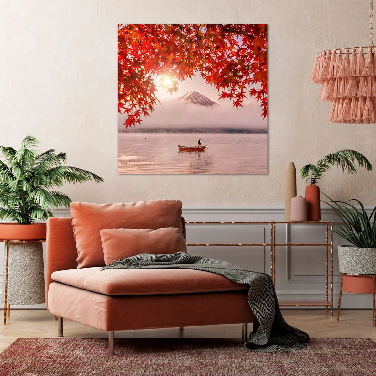 Cuadro sobre lienzo - Impresión de Imagen - Estilo japonés - 70x70 cm