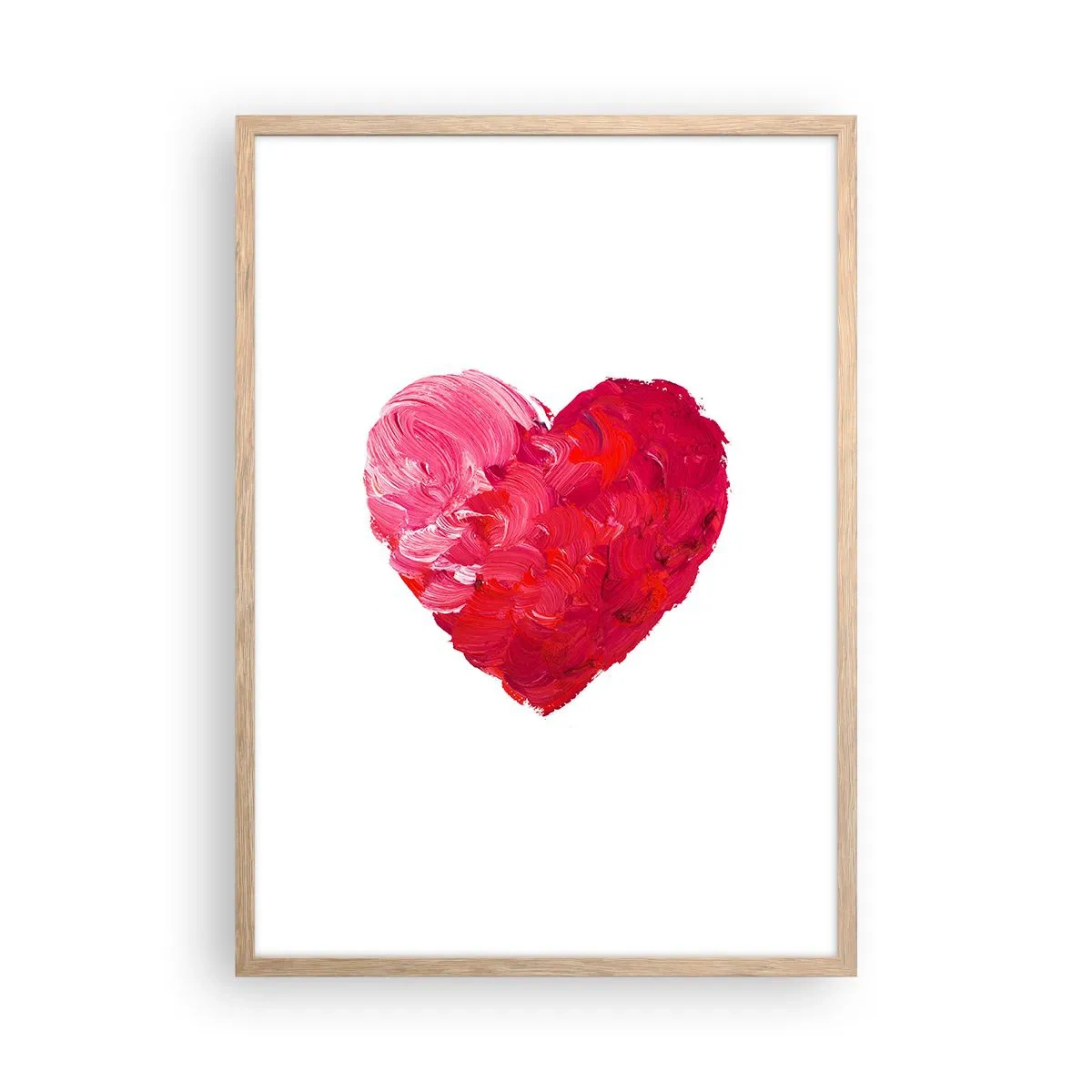 Póster en marco roble claro - All you need is love - 50x70 cm