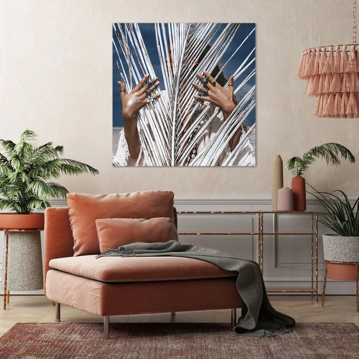 Cuadro sobre lienzo - Impresión de Imagen - ¿La mujer chamana? - 60x60 cm