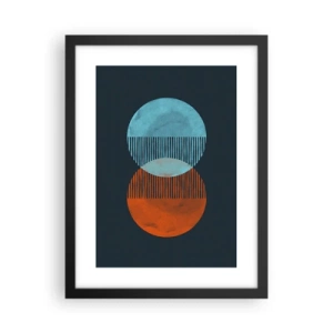 Póster en marco negro - Fantasía astronómica - 30x40 cm