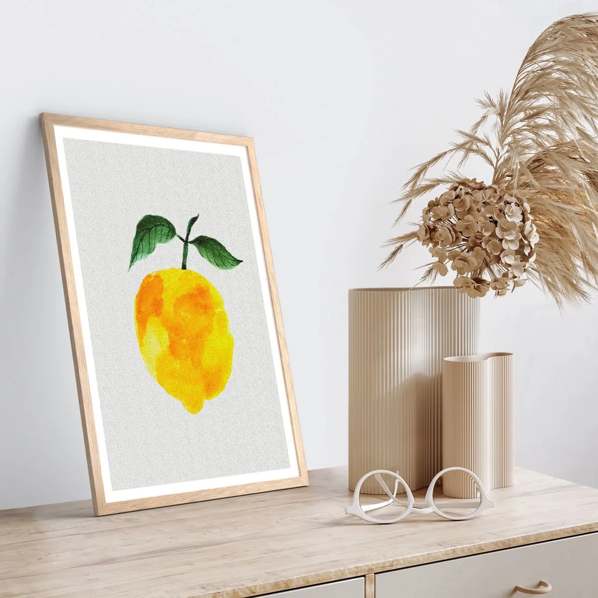 Póster en marco roble claro - Cómo conocer el sabor del sol - 50x70 cm