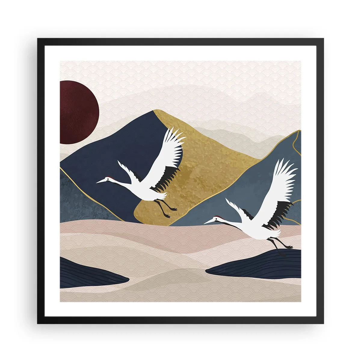 Póster en marco negro - Y el día ha vuelto a pasar volando - 60x60 cm