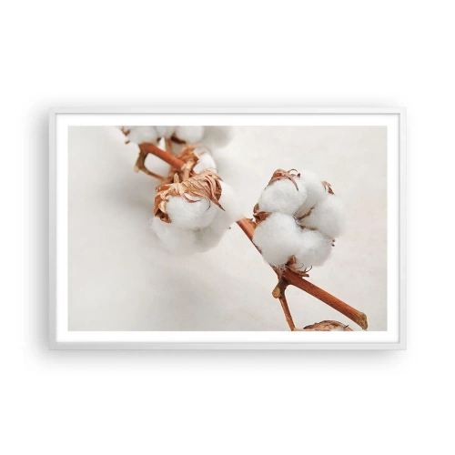 Póster en marco blanco - Un suave tacto - 91x61 cm