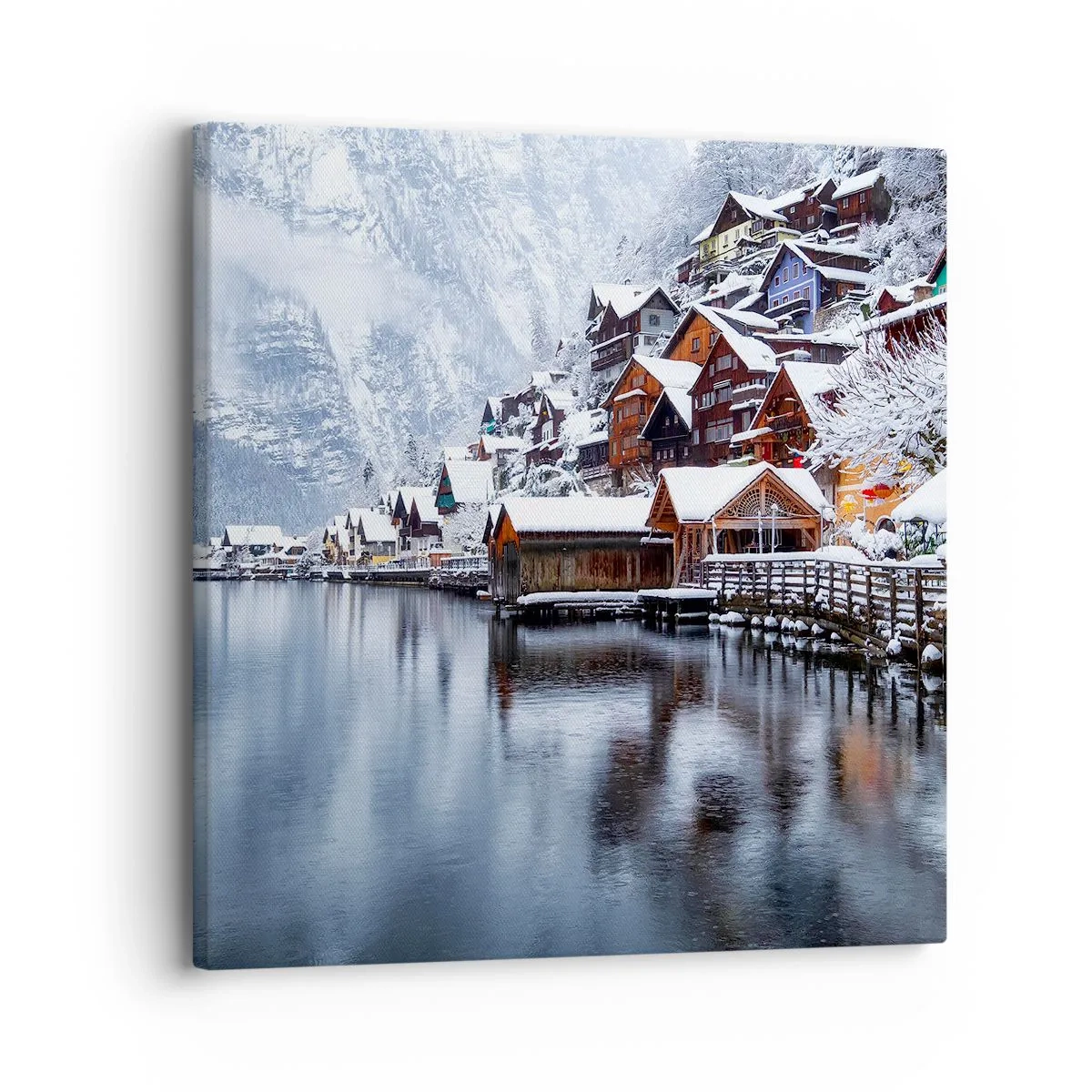 Cuadro sobre lienzo - Impresión de Imagen - En un decorado de invierno - 30x30 cm