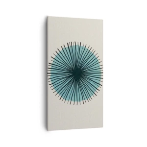 Cuadro sobre lienzo - Impresión de Imagen - Radiante en azul - 55x100 cm