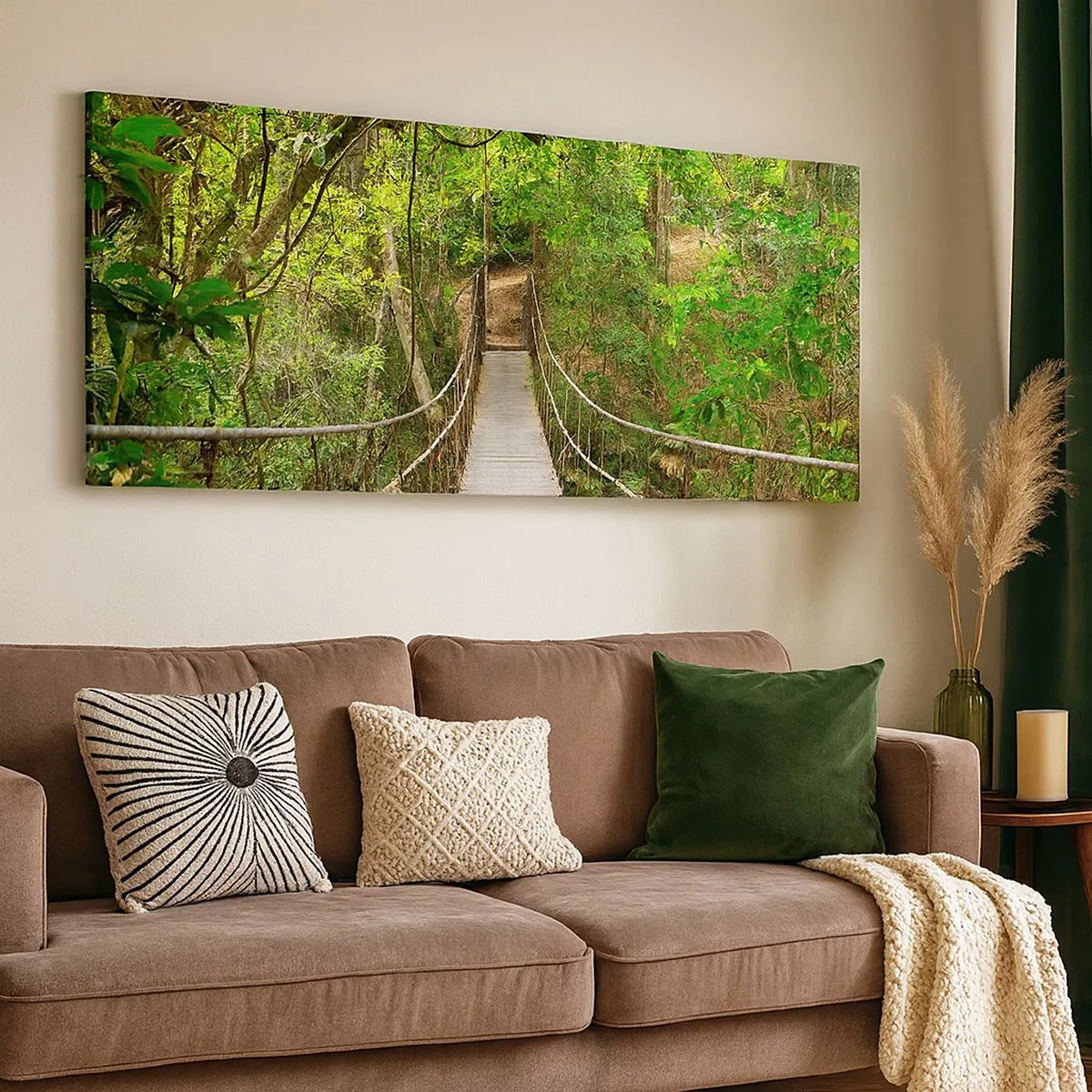 Cuadro sobre lienzo - Impresión de Imagen - Porque la vid crece en el jardín - 100x40 cm
