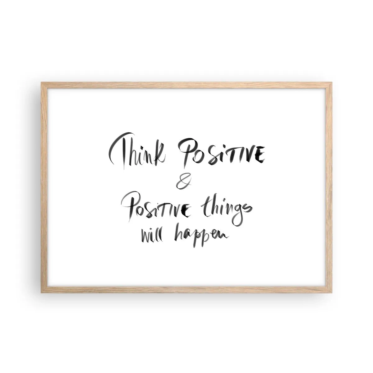 Póster en marco roble claro - ¿Cómo vivir? - 70x50 cm