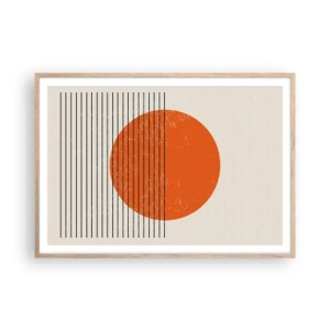 Póster en marco roble claro - Siempre el sol - 100x70 cm