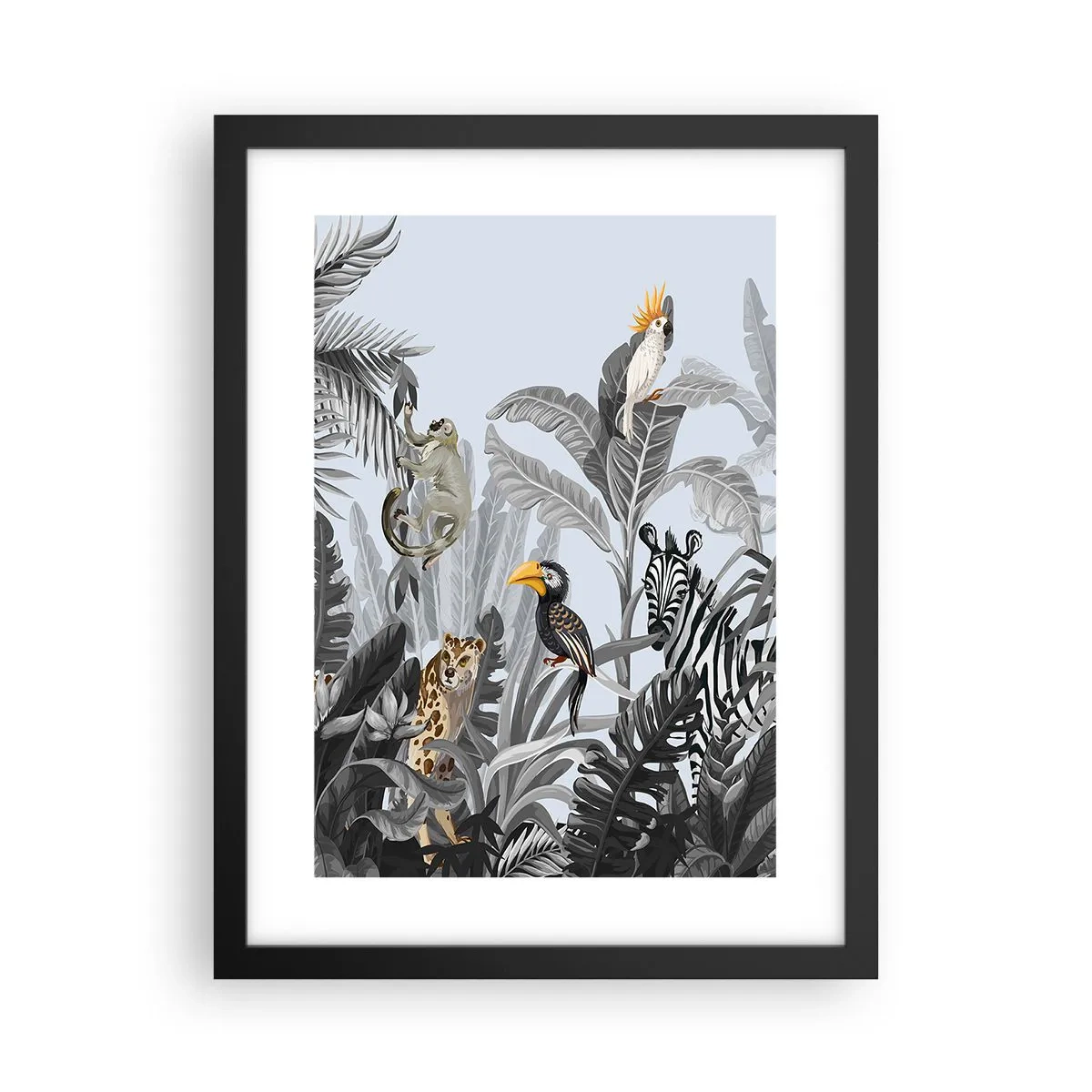 Póster en marco negro - Un cuento de hadas africano - 30x40 cm