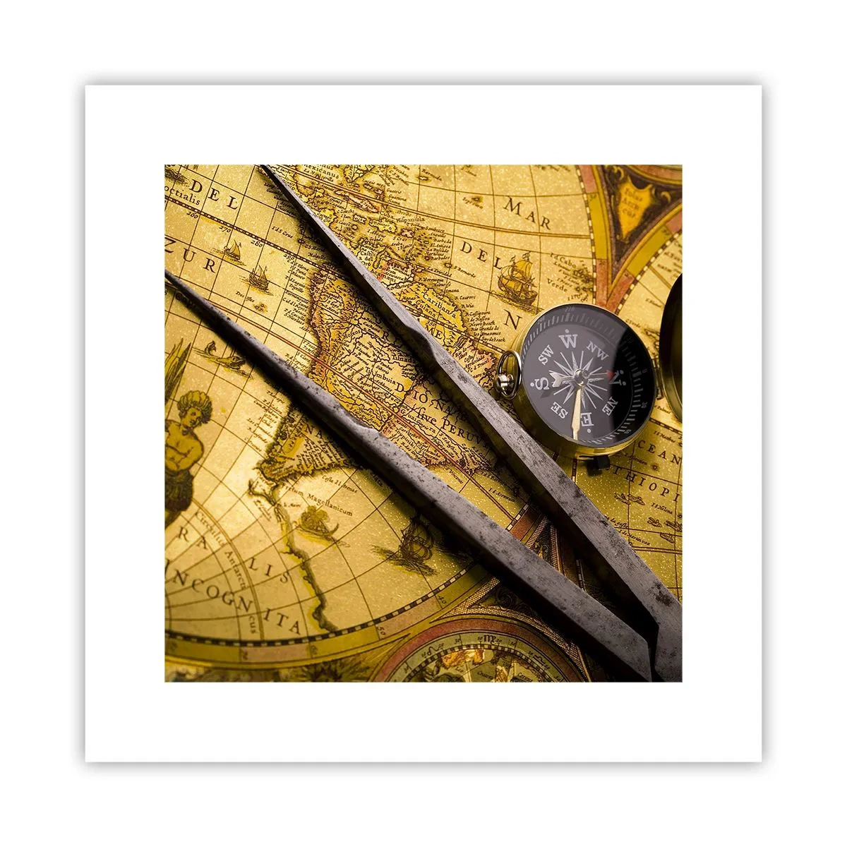 Póster - ¿Dónde están los tesoros? - 30x30 cm