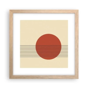 Póster en marco roble claro - Cruzando el círculo - 30x30 cm