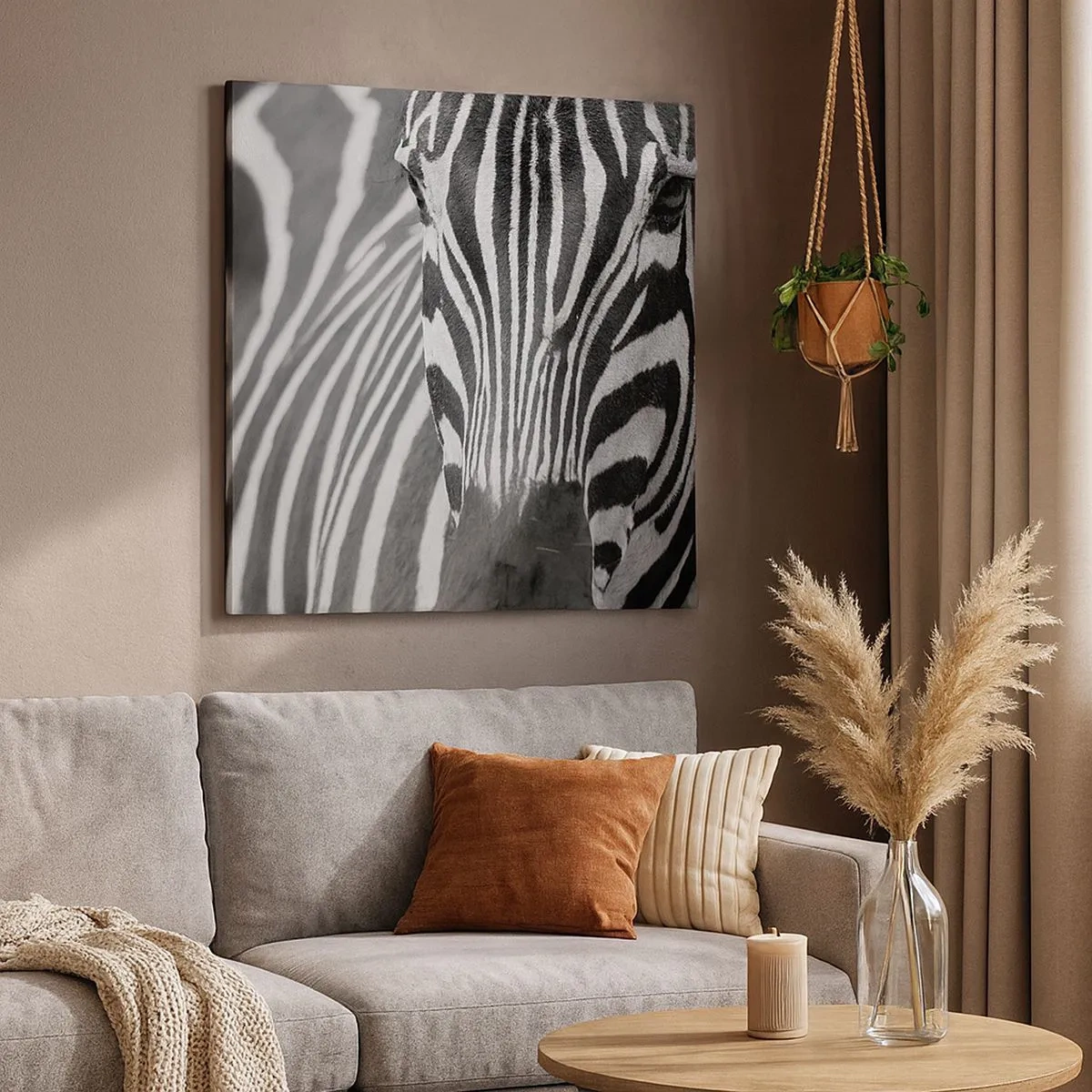 Cuadro sobre lienzo - Impresión de Imagen - El mundo es blanco y negro - 30x30 cm