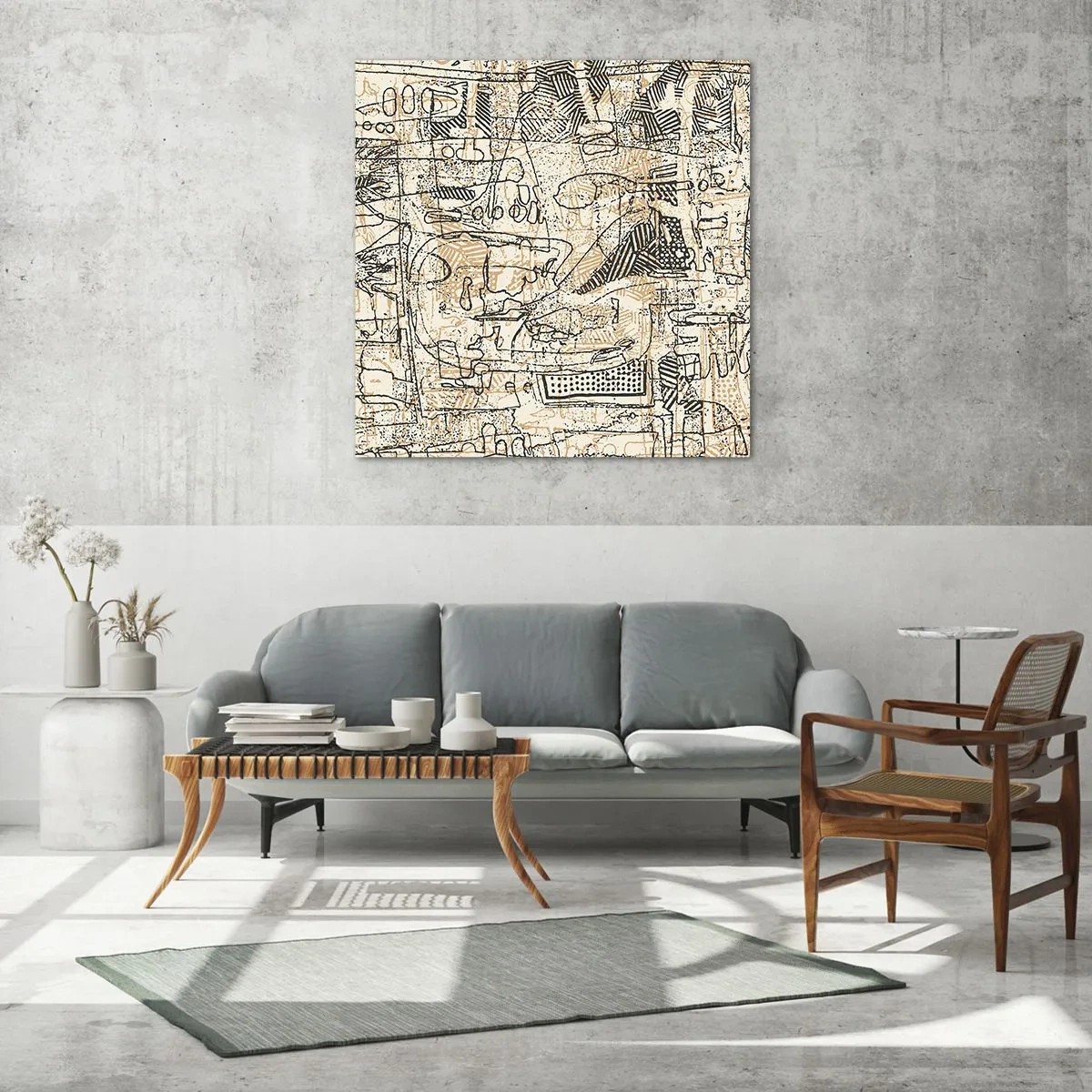 Cuadro sobre vidrio - Impresiones sobre Vidrio - A la espera de ser descifrado - 70x70 cm