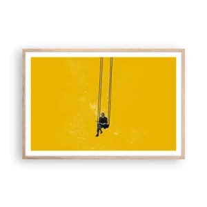 Póster en marco roble claro - Un día como cualquier otro - 91x61 cm