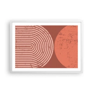 Póster en marco blanco - Estrecha relación - 70x50 cm