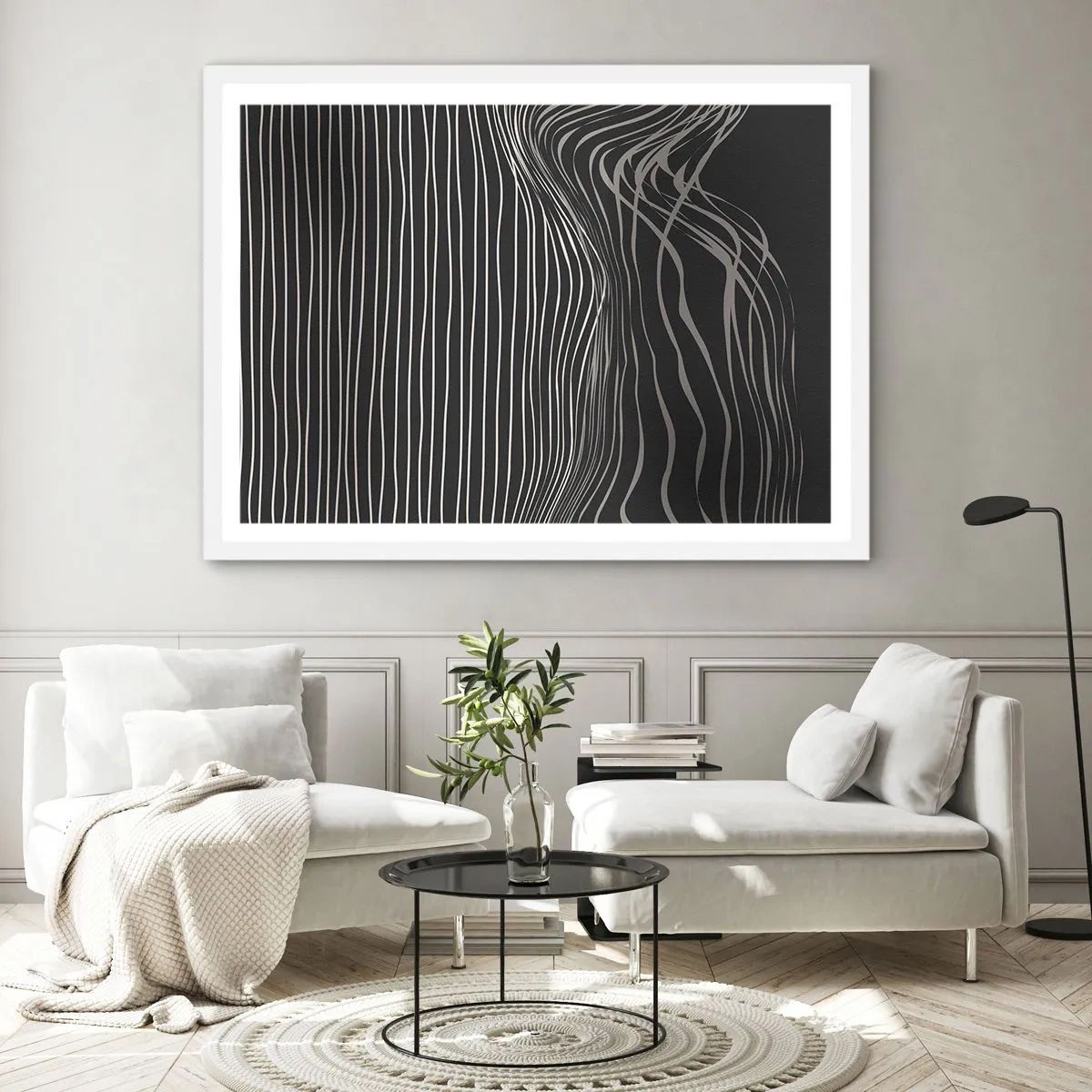 Póster en marco blanco - Ritmo y acento - 50x40 cm