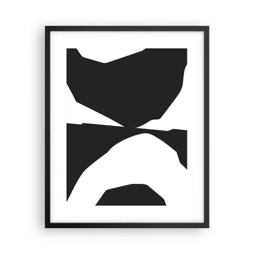 Póster en marco negro - Positivo-negativo - 40x50 cm
