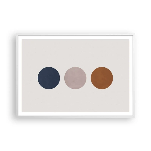Póster en marco blanco - Símbolo de perfección - 100x70 cm